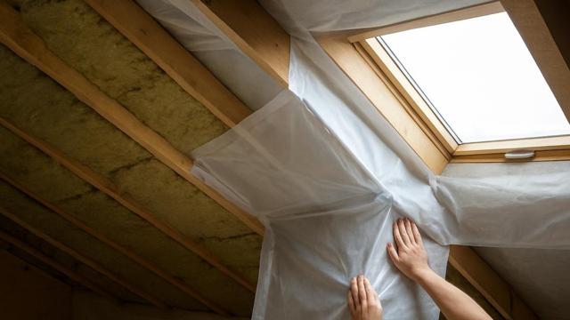 Poddasze ocieplane wełną mineralną z folią paroizolacyjną