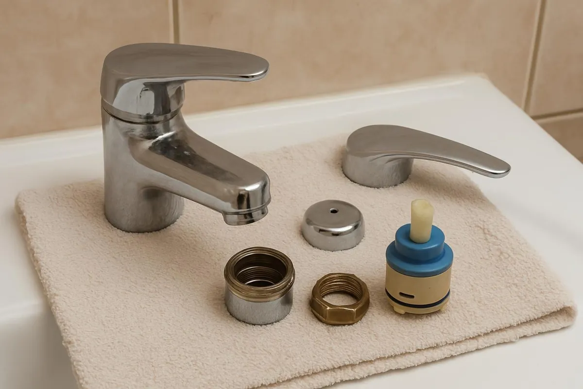 Rozebrana bateria jednouchwytowa z głowicą ceramiczną