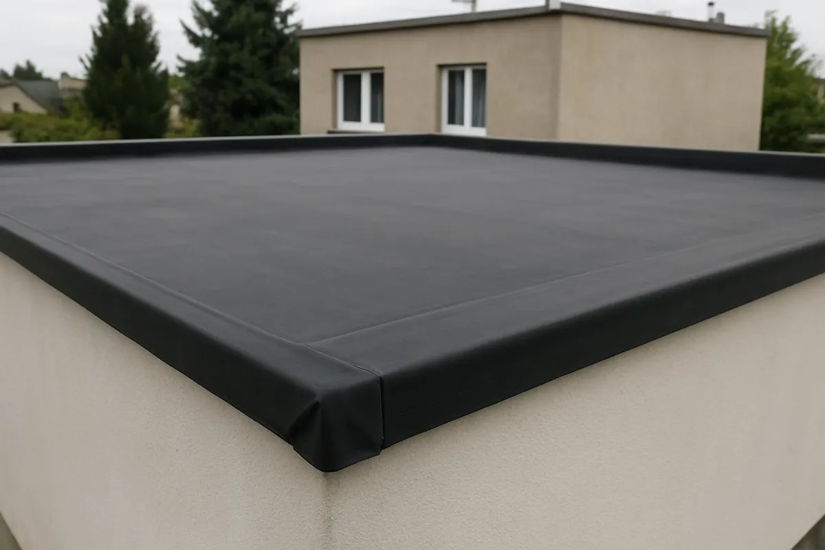 Membrana EPDM na dachu płaskim garażu