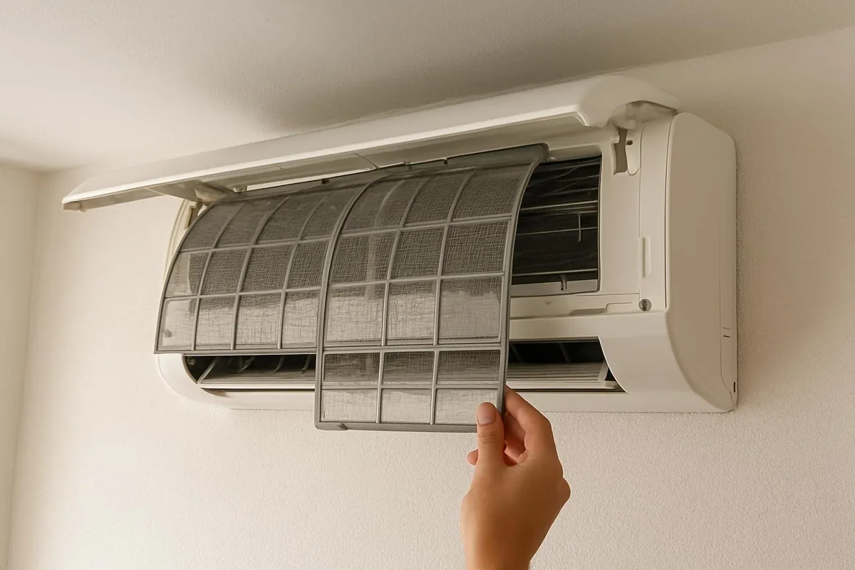 Wyjmowanie filtrów z jednostki wewnętrznej klimatyzatora