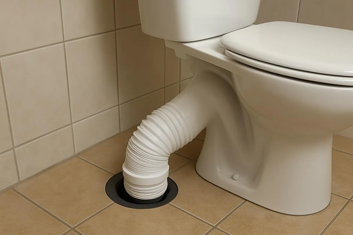 Kolano elastyczne łączące miskę WC z kanalizacją