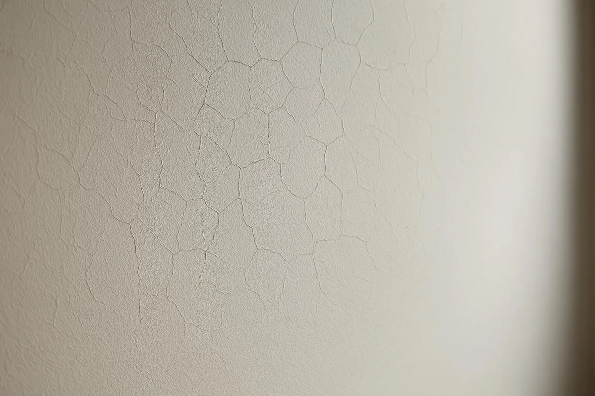Siateczka drobnych rys skurczowych na świeżym tynku