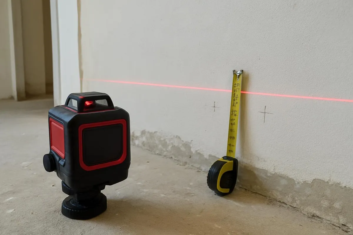 Sprawdzanie dokładności lasera przez obrót o 180°
