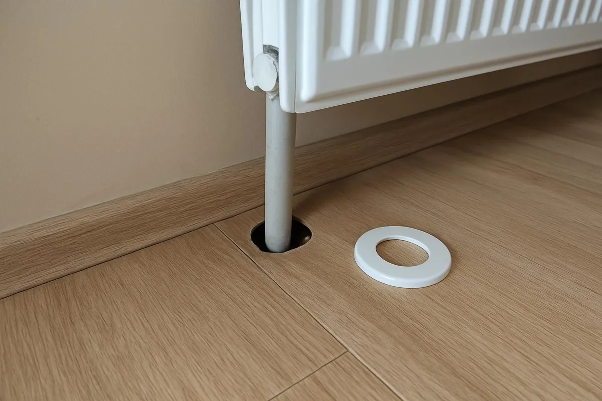 Panel dociśnięty do rury grzejnika bez luzu