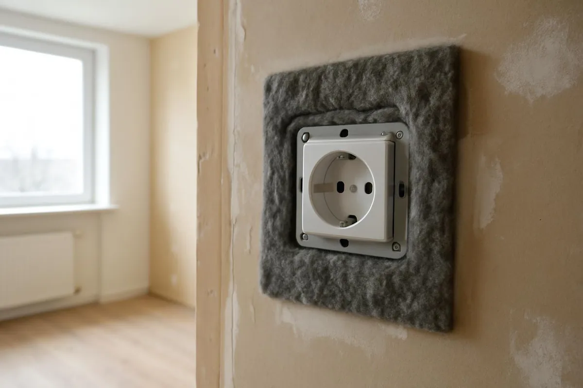 Puszka elektryczna oklejona masą akustyczną w przedściance